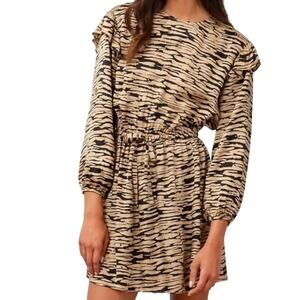 Rails Ora Mini Dress Canyon Animal Print Tan